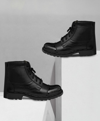 OMEE GOLD DMS Police/NCC Black Boots For Men(Black , 6)