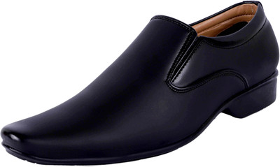 Aaeshu Men and stylish comfortable black color formal shoe Slip On For Men(Black , 8)
