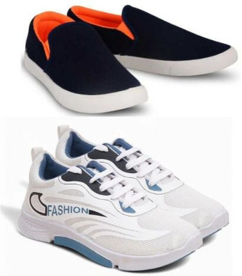HOTSTYLE 2 Pair Combo Sneakers For Men(Multicolor , 10)