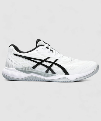 Asics GEL-TACTIC 12 Badminton Shoes For Men(White , 8)