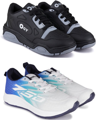 New Oranie Stylish Casual Shoes for Men Casuals For Men(White, Blue, Black , 7)