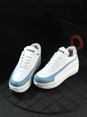 KILLER Sneakers For Women(White, Blue , 4)