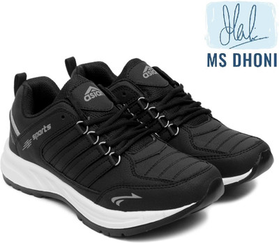 asian Cosko Black Sports Shoes,Running Shoes,Walking Shoes,Training Shoes, Running Shoes For Men(Black , 9 UK/India)