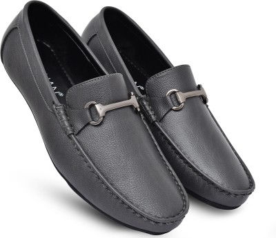 SHUAN shu2312 Loafers For Men(Grey , 8)