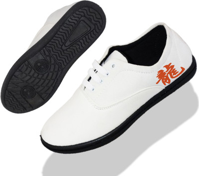 KANEGGYE Stylish Casual Shoes for Men and kids Casuals For Men(White, Orange , 6)