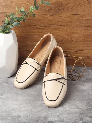 yoho Bliss 007|TPR Sole | Comfy & Stylish | Moccasin with Footpharma |Casual & Formal Mocassin For Women(Beige , 5)