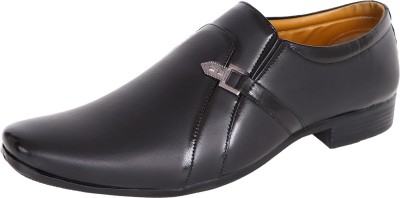 somugi Black Slip on formal Shoes Slip On For Men(Black)