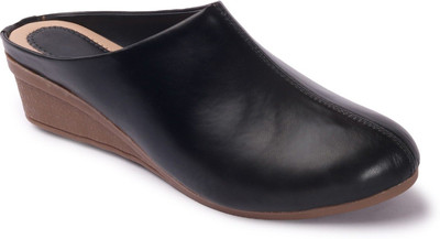 ladies hub Party Wear Mules Shoes Corporate Casuals For Women(Black , 5)