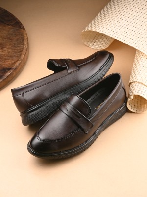 Bucik Bucik Men Comfortable Lightweight Slip On Loafers Loafers For Men(Brown)