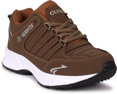 CLYMB Mesh Running/Walking Shoes/Outdoor Ultra Lightweight Eva Sneakers Running Shoes For Men(Brown , 7)