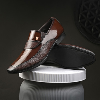 LEEPEETER Peeter Men's Brown Partywear Shoe for men Slip On For Men(Brown , 9)