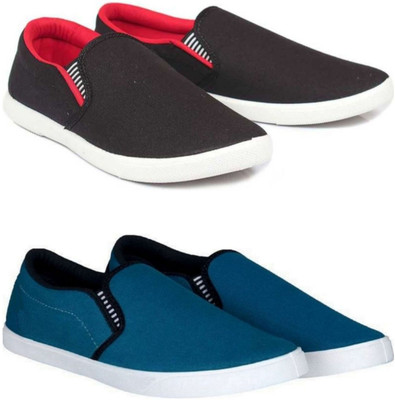 Hotspot 2 Pair Combo Trendy & Stylish Loafers For Men(Multicolor , 7)