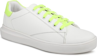 Inc.5 Women Neon & White Colourblocked Sneakers Outdoors For Women(White , 3)