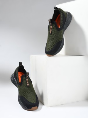 Impakto by Ajanta Lace Lite Walking Shoes For Men(Green, Black)