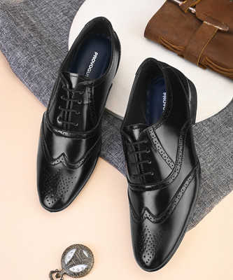 PROVOGUE Brogues For Men(Black , 9)