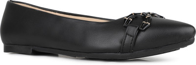 Inc.5 Solid Pointed Toe Party Wear Flat Ballerinas Outdoors For Women(Black , 5)
