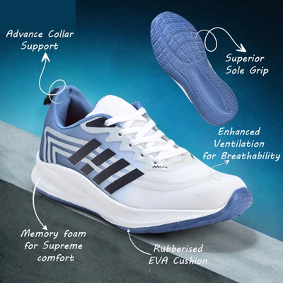 COOPERWINGS White Shoes for Men | Men Shoes | Sport Shoes for Men Everyday Style Running Shoes For Men(White , 8)