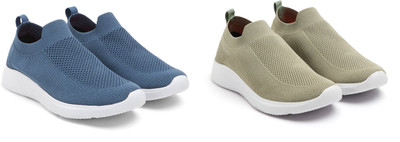 Face Stylish Sports Shoes for Men – Ideal for Running, Gym & Training Sneakers For Men(Blue, Green , 7)