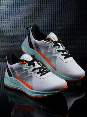 asian Nexon-03 White Gym,Sports,Casual,Walking,Stylish Running Shoes For Men(White, Orange , 7)