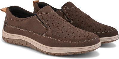 Roadster solid casual slip on moccasins loafers shoes without laces Mocassin For Men(Brown , 8)