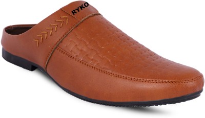 Ryko OPEN SHOES Ethnic Mule For Men(Tan , 6)