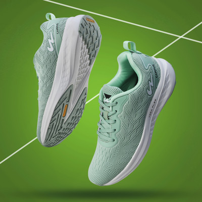 CAMPUS CAMP GABBIE Women's Sports Shoes | Comfy Insole & Durable Rubber Sole | Lace-Up Running Shoes For Women(Green , 4)