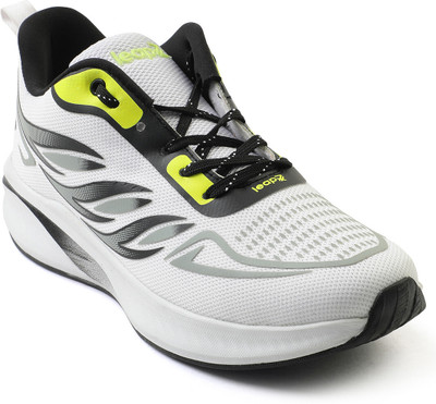 LIBERTY Leap7x CASIO Sports Lacing Shoes With EVA | Lightweight and Comfortable Outsole Running Shoes For Men(White , 10)