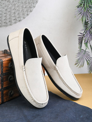 Mast & Harbour Driving Shoes For Men(Off White , 8)