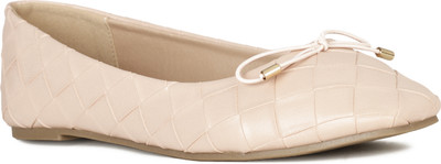 Bata Quilted Ballerina Bellies For Women(Pink , 8)
