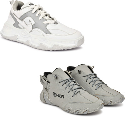 Hida Comfort Fit Sports Shoes for Gym & Outdoor Wrestling Shoes For Men(Grey, Grey , 7)