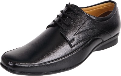 somugi Black Lace up formal Shoes Derby For Men(Black)