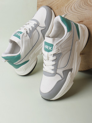 HRX by Hrithik Roshan Walking Shoes For Men(White, Green , 6)