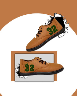 Kenamin Stylish Casual Shoes for Men and kids Casuals For Men(Tan, Green , 7)