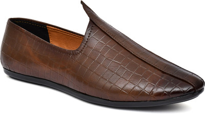 VOOCHIE Latest Fashionable Shoes Mojaris For Men(Brown , 6)