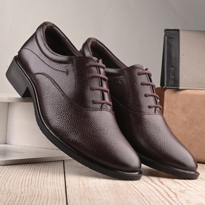 AUSERIO Genuine Leather Formal Shoes Light|Comfort|Trendy|Premium Shoes Oxford For Men(Brown)