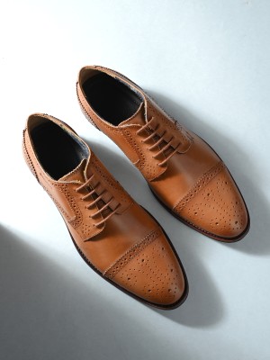 OVERDRIVE Formal Lace Up For Men(Tan , 8)