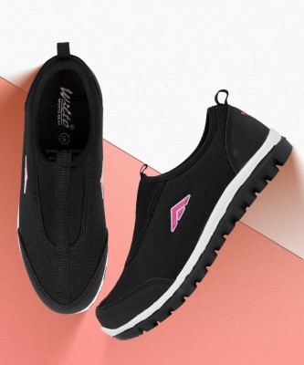 asian RIYA-01 Slip On Sneakers For Women(Black)