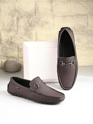 Faxian Perfect for Formal Wear, Business Casual, and Parties Loafers For Men(Brown , 8)