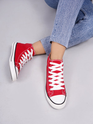 Roadster Sneakers For Women(Red , 6)