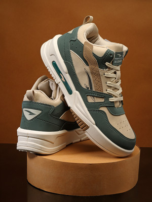asian Casual Sneakers Shoes For Men Mexico-11 Sneakers For Men(Beige, Green , 10)