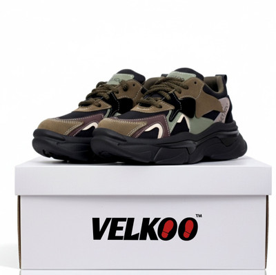 Velkoo Jungle S3 Casuals For Men(Black, Brown , 7)