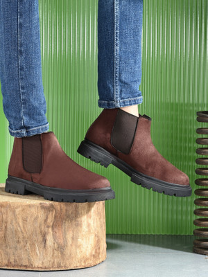 Roadster Boots For Men(Brown , 7)
