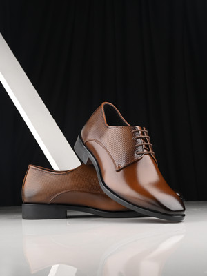 House of Pataudi Lace Up For Men(Tan , 6)