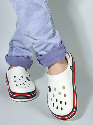 CARLTON LONDON White Solid Slip-On Men Clogs Clogs For Men(Multicolor , 10)