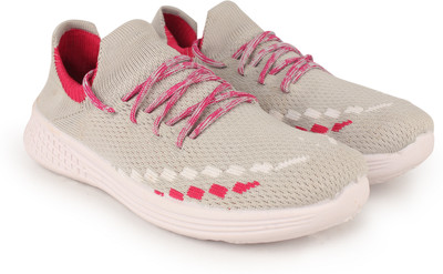 RNT Trendy White Fabric Chunky Sneakers for Women Casuals For Women(Pink , 4)