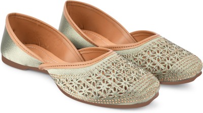 jm looks Girls Slip on Ballerinas(Green, 10-11 Years)