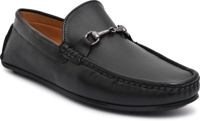 Harie Premium Suede Leather Loafer Loafers For Men(Black , 10)