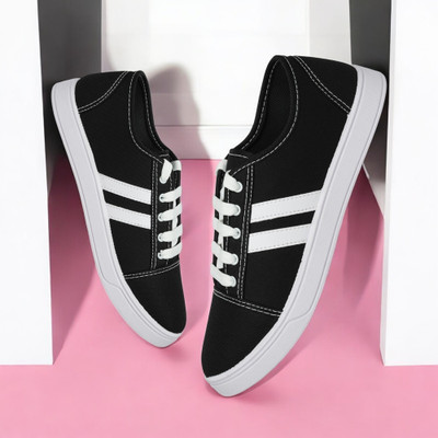 house of common HC - camp Black Trending Sneakers For Men(Black, White , 9)