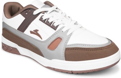 Combit Royce-05 Men's Sports Running Shoes | Training & Gym Shoes Sneakers For Men(White, Brown , 6)