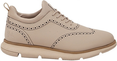Neemans Crossover Brogues Casual Sneakers for Men | Comfortable, Versatile & Semi-formal Casuals For Men(Beige , 11)